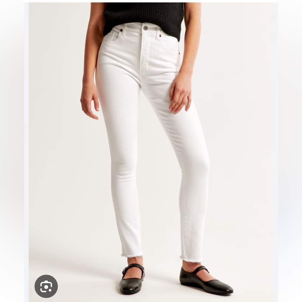 Abercrombie & Fitch High Rise Skinny Jeans in White
